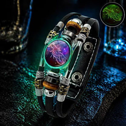 ♈ Glow-in-the-Dark Zodiac Bracelet – 12 Star Signs