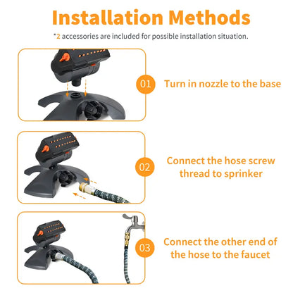 🎁Mini Turbo Oscillating Garden Sprinkler With 16 Nozzles