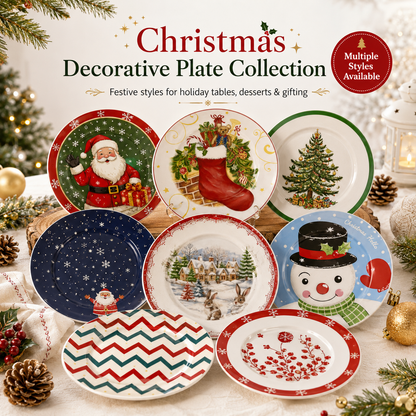 🎄Merry & Bright Christmas Plate Collection🎁🍽️ – Festive Holiday Serving Plates