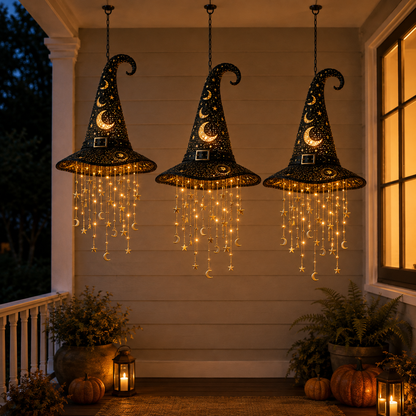 🌟Lighted Witch Hat Hanging Chime