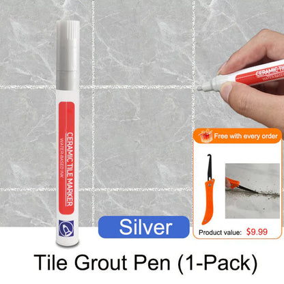 Anti-Mold Waterproof Tile Grout Repair Pen – Quick-Dry Grout Color Restorer
