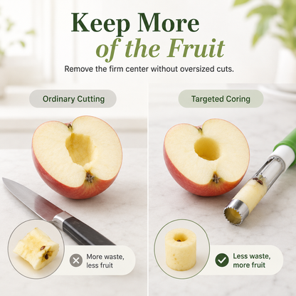 🍎 2-in-1 Stainless Steel Apple & Pear Corer Peeler Kitchen Tool 🍐