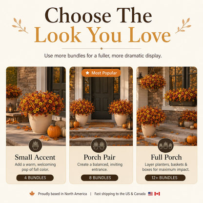 🍂 FALL SALE 49% OFF🌼 Faux Flower Bundles for Porch Decor