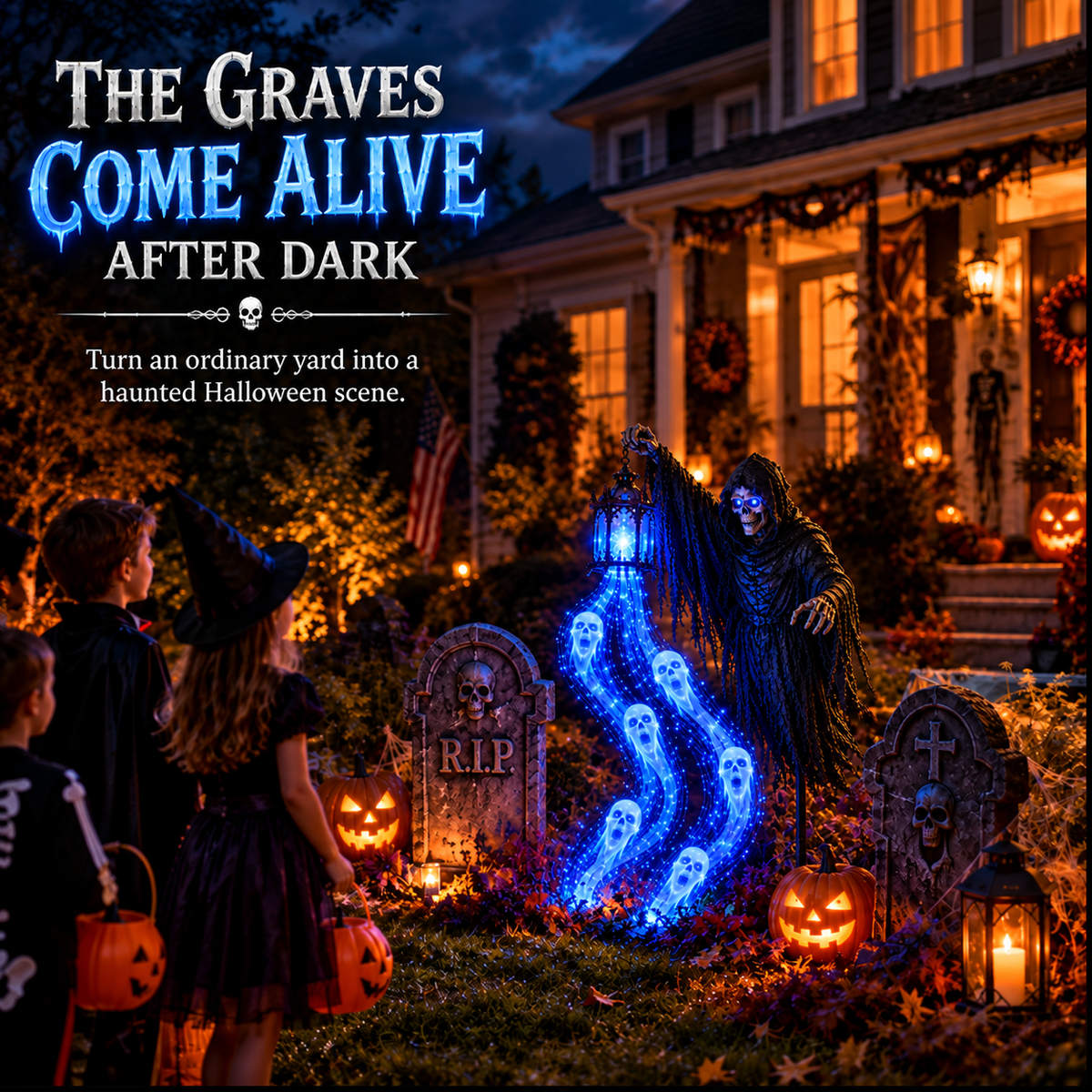 🎃 Today Only: 49% OFF 💀Animated Halloween Soul Harvester Garden Light Collection