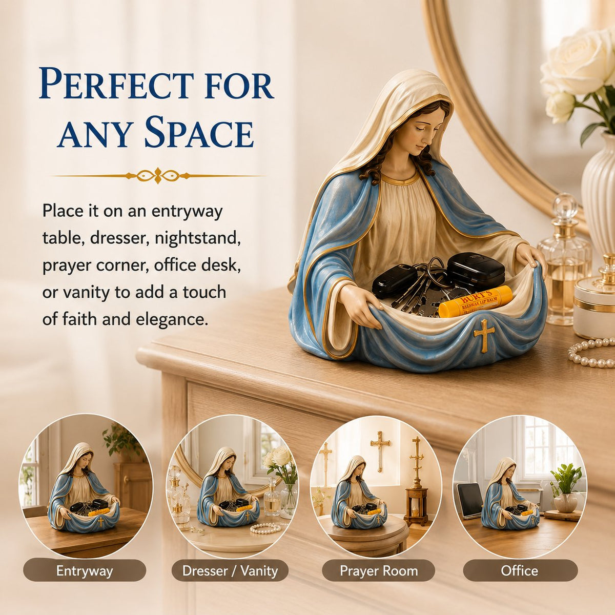 ✝️Handmade Virgin Mary Catch-All Bowl