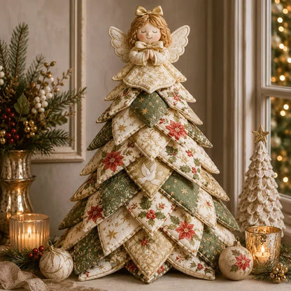 🎄LAST DAY 50% OFF - 🎄🧵DIY Quilted Christmas Tree Kit – Handmade Fabric Holiday Tabletop Tree Decor