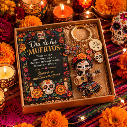 Día de Muertos Charm Keychain – 4 Colorful Styles