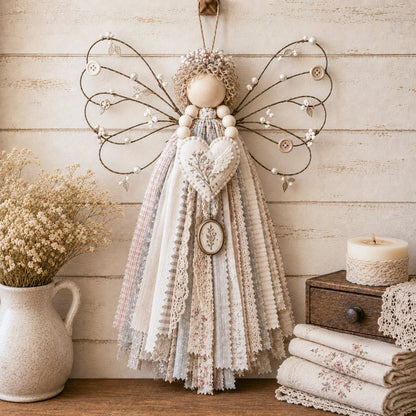 Angel Fabric Hanging DIY Kit - Stitch a Little Blessing That Stays Forever