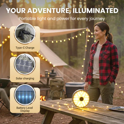 💯Solar Camping Light with 20m Light Strip