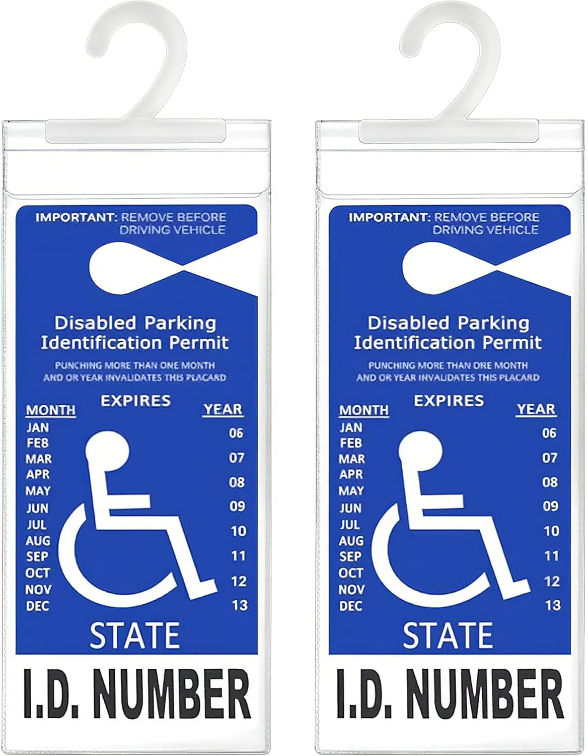 🔥🚗 Handicap Parking Placard Holder( 2 Pcak )