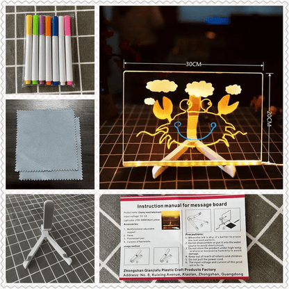 🌲Christmas Gifts - 46% OFF🎁LED Erasable DIY Acrylic Transparent Message Board