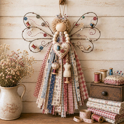 Angel Fabric Hanging DIY Kit - Stitch a Little Blessing That Stays Forever