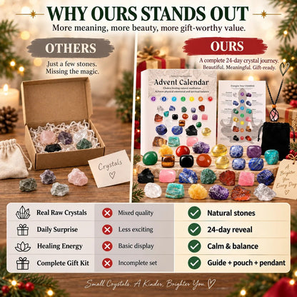 Crystal Advent Calendar - 24 Days Gemstone Gift Box 🎁