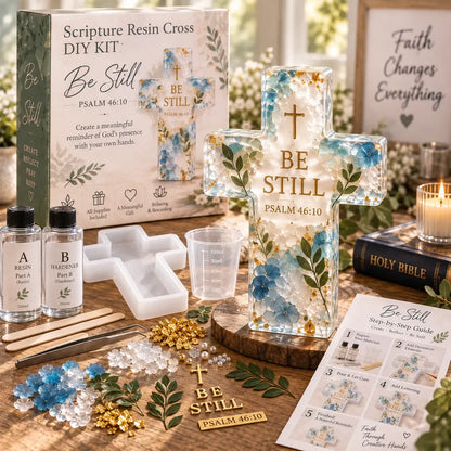 Psalms of Comfort &Strength Resin Cross DIY Kit