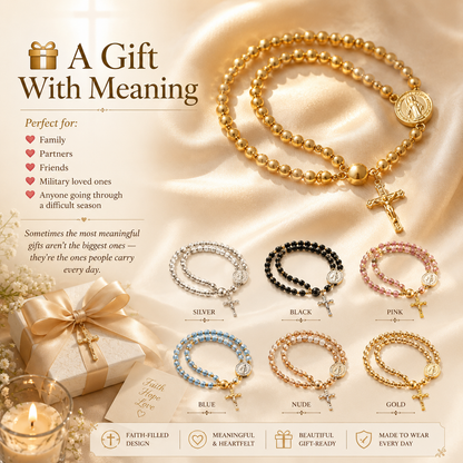 ✨Wear Your Faith Every Day ✝️🙏FaithLine Silver Rosary bracelets📿