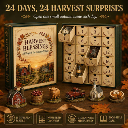 ⏳ Last Day 49% OFF – 🍂 Harvest Blessings Advent Calendar 2026 | 24 Unique Autumn Farm & Thanksgiving Collectibles in a Book-Style Countdown Box 🦃