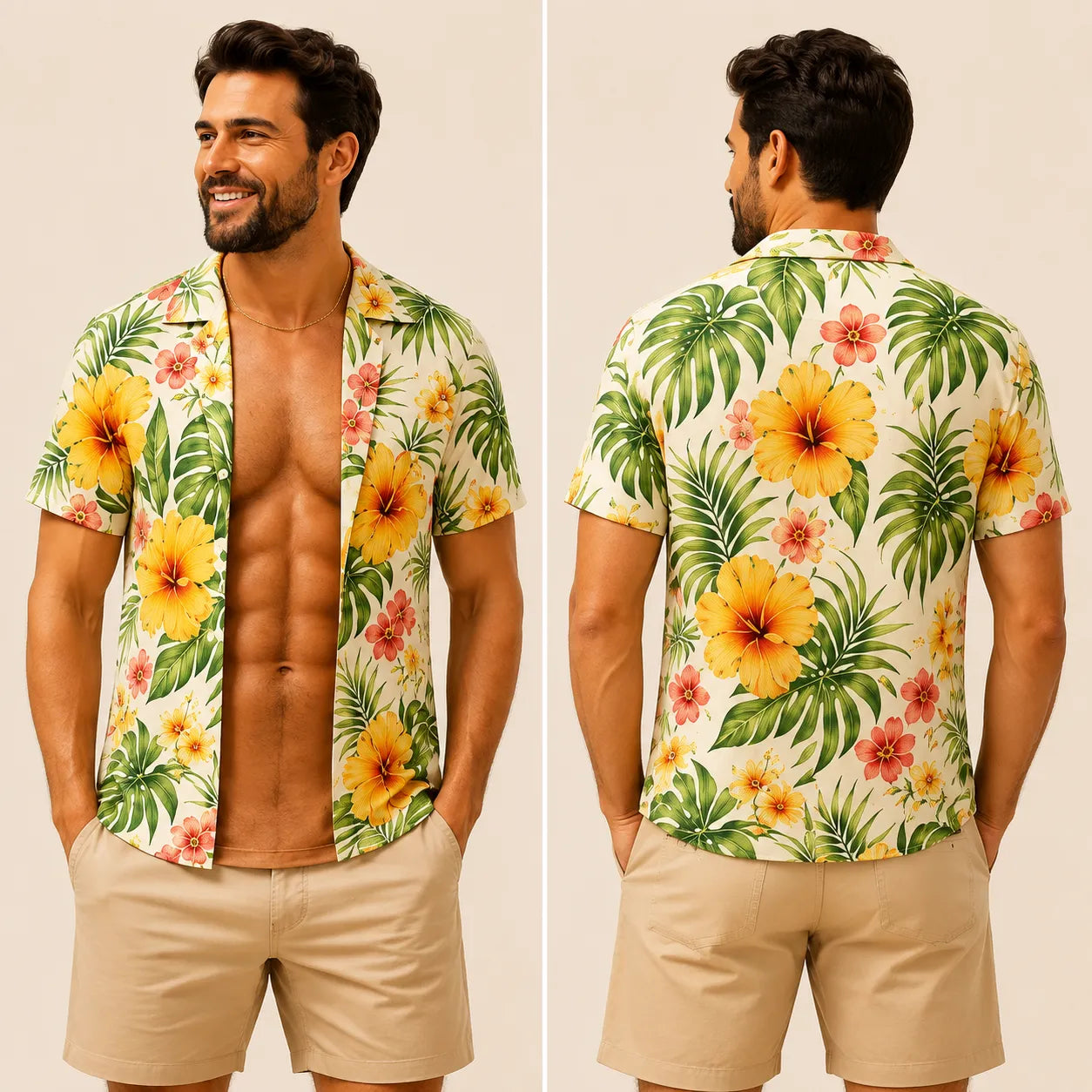 Funny Muscle T Shirt for Men, Hawaiian Shirt Illusion Tee, Personalized 3D Fake Open Shirt💪🔥