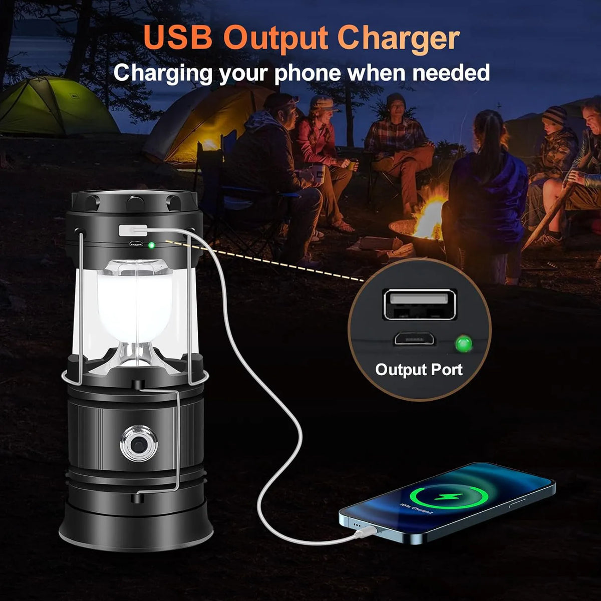 Collapsible LED Camping Lanterns Lightweight Solar
