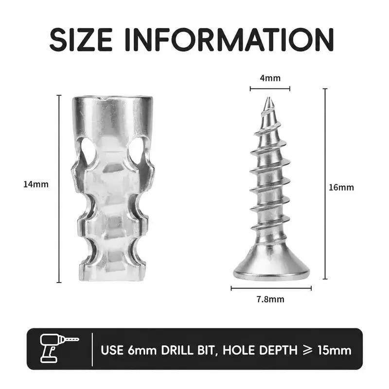 6x14mm Expansion Screw Set (Pack of 30 / Pack of 60)
