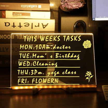 🌲Christmas Gifts - 46% OFF🎁LED Erasable DIY Acrylic Transparent Message Board