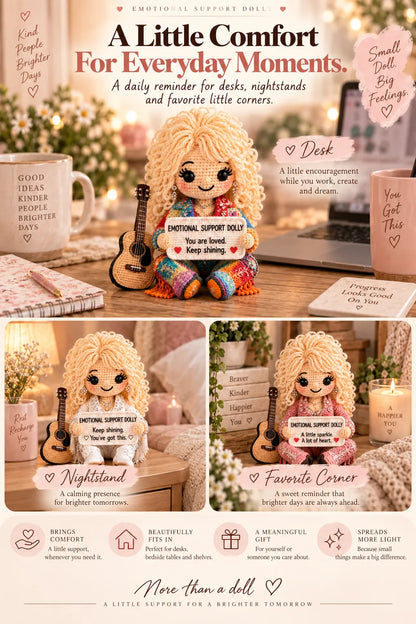 ⏳ Last Day 49% OFF – ❤️ Emotional Support Handmade Crochet Doll | 3 Heartwarming Styles with Encouraging Message Cards for Friendship, Comfort & Meaningful Gifts 🧶