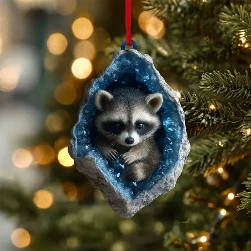 🎄 Woodland Geode Animal Ornaments | 10 Christmas Designs