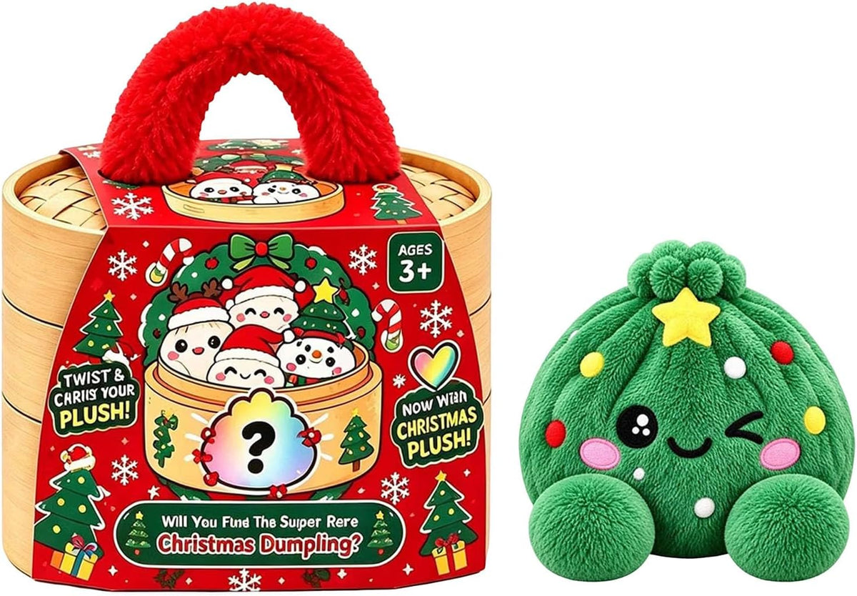 🔥 50% OFF | 🌈🥟 Rainbow Dumpling Plush Squishies – Adorable Steamer Set