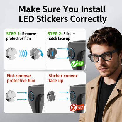 😎 LED Light Blocking Stickers for Smart Glasses