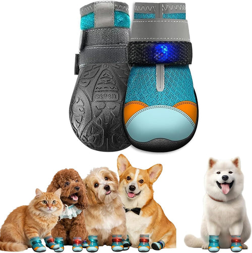 Dog Shoes With Built-in LED Light 🐾（2pcs）