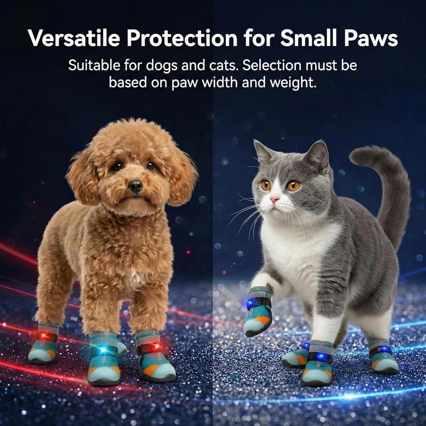 Dog Shoes With Built-in LED Light 🐾（2pcs）