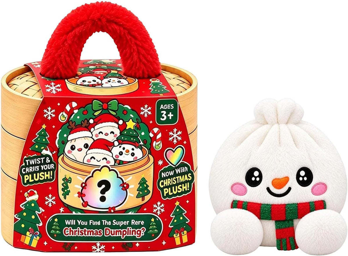 🔥 50% OFF | 🌈🥟 Rainbow Dumpling Plush Squishies – Adorable Steamer Set