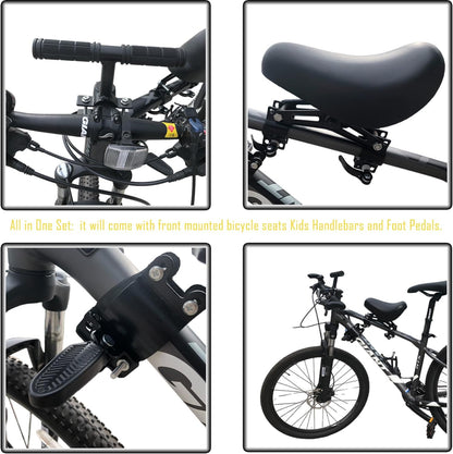 Front-Mounted Kids Bike Seat Set