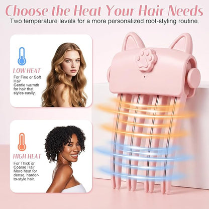 🔥 50% OFF Cordless Heated Root Volumizing Clip – Instant Hair Lift & Volume