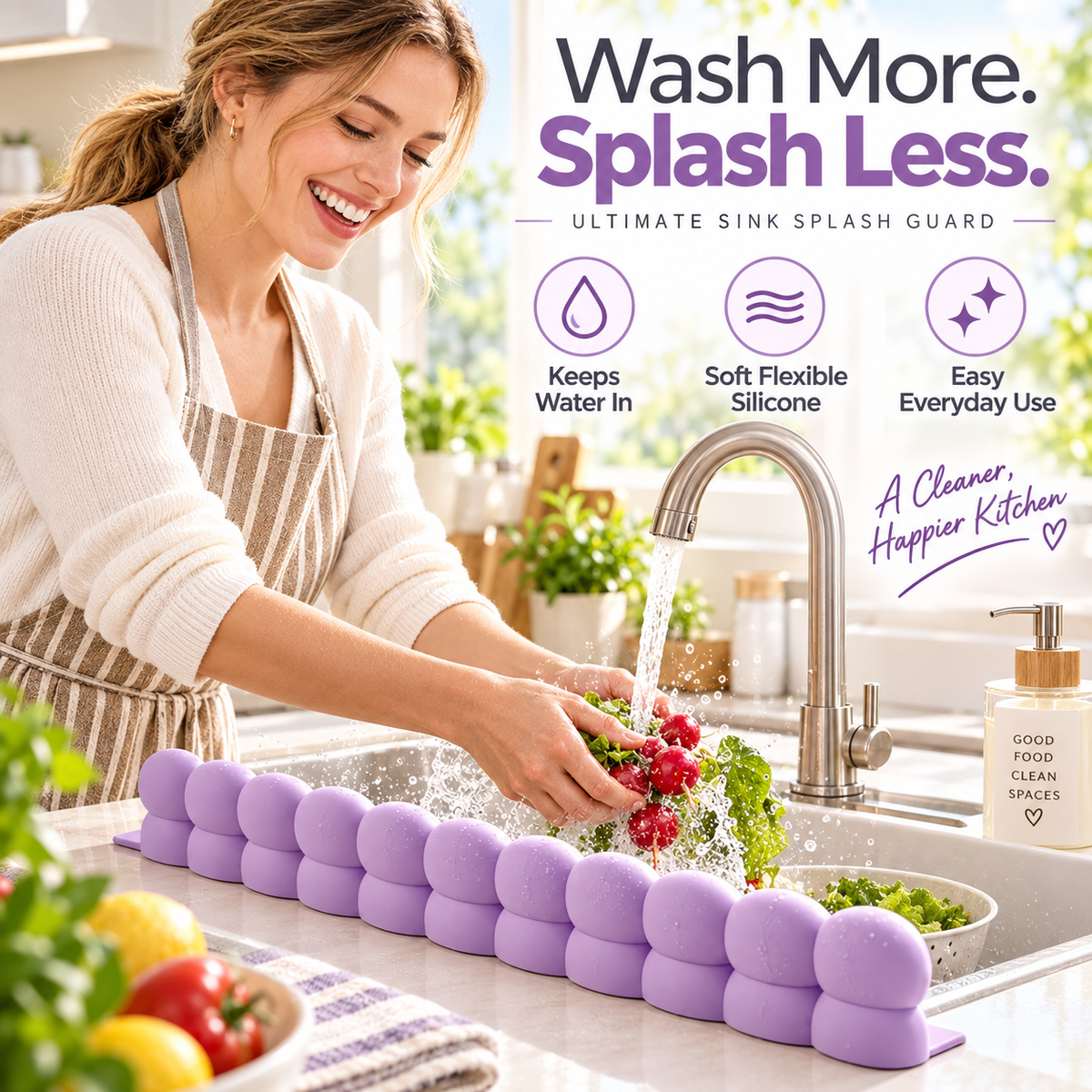 ✨Dopamine Silicone Sink Splash Guard