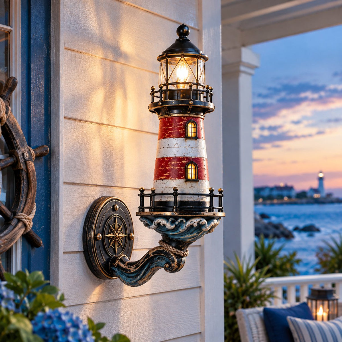 🌊🌊Vintage Coastal Lighthouse Wall Light