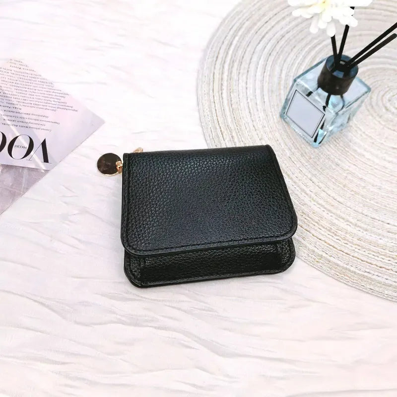 🎁HOT SALE🔥Elegant and Minimalist Women's Slim Short Wallet – with RFID protection, card slots, a bill compartment, and an ID window