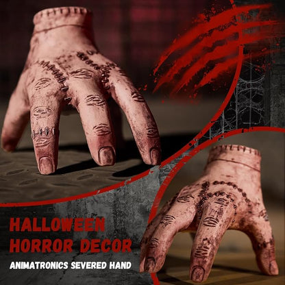 🎃Crawling Severed Hand Prop | Sound Activated Halloween Horror Decor👻