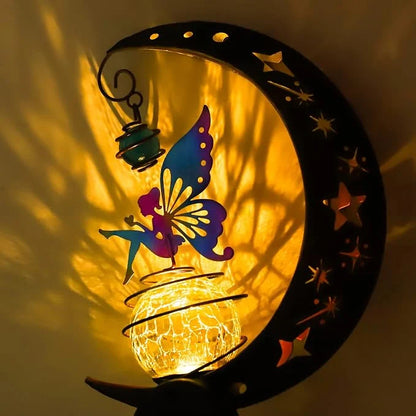 🌙✨ Charming Fairy Moon Solar Garden Stake Light