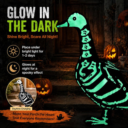 🎃Halloween Porch Goose Outfits Skeleton Costume for 23''💀