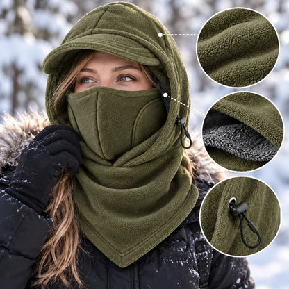 🔥Last Day 49% OFF🔥🥶Fleece Double Layer Integrated Mask Hat