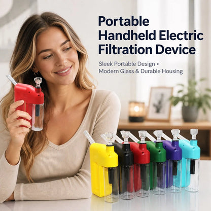 📍⚡50% OFF – Portable Handheld Electric Filtration Device | Compact Glass Chamber Design with Electric-Assisted Operation & 6 Color Options ✨