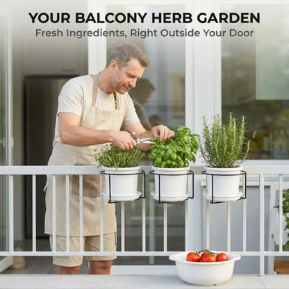 🌿 Clip-On Railing Planter Holder – Turn Empty Rails Into Garden Space