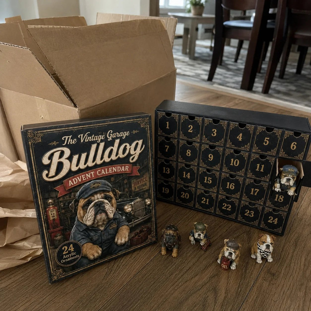🔥🔧 Vintage Garage Bulldog Advent Calendar 2026 – 24 Days of Classic Bulldog Garage Surprises
