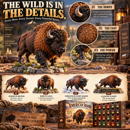 🦬24 Days of Wild American Bison – The Spirit of the Great Plains
