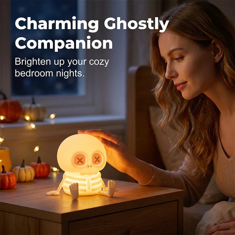 🎉Halloween Skull Silicone Night Light with Touch Control