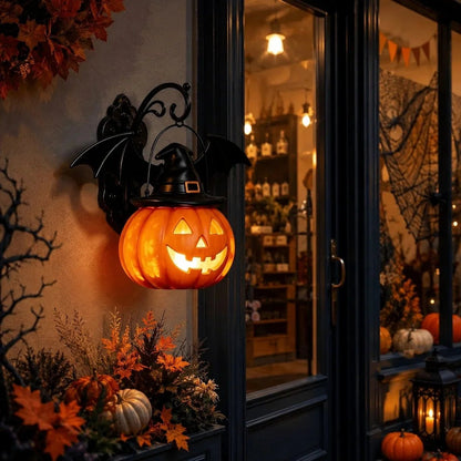 🎉🎃Halloween Early Bird Special Sale 50% OFF🎃 Bat Hat Pumpkin Wall Lamp 🦇