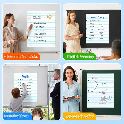 📝✨Giant Magnetic Lined Paper Whiteboard 28” x 22” – 🧑‍🏫💕Perfect for Teaching, Writing Practice, To-Do Lists & Daily Planning( ✨ Write, Wipe & Reus)
