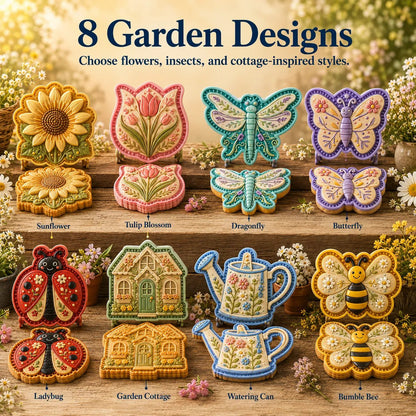 🎉⏳ Last Day 49% OFF – 🌸 8-Design Spring Garden Mini Pie Mold Collection | Reusable Embossed Molds for Shaping Detailed Bee, Butterfly, Ladybug, Sunflower, Cottage & More 🥧✨