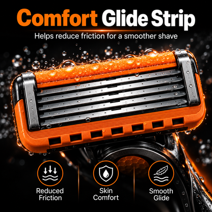 ✨Men's Razor Blade Replacement, 24 Pcs Razor Blade & 1 Count Handle