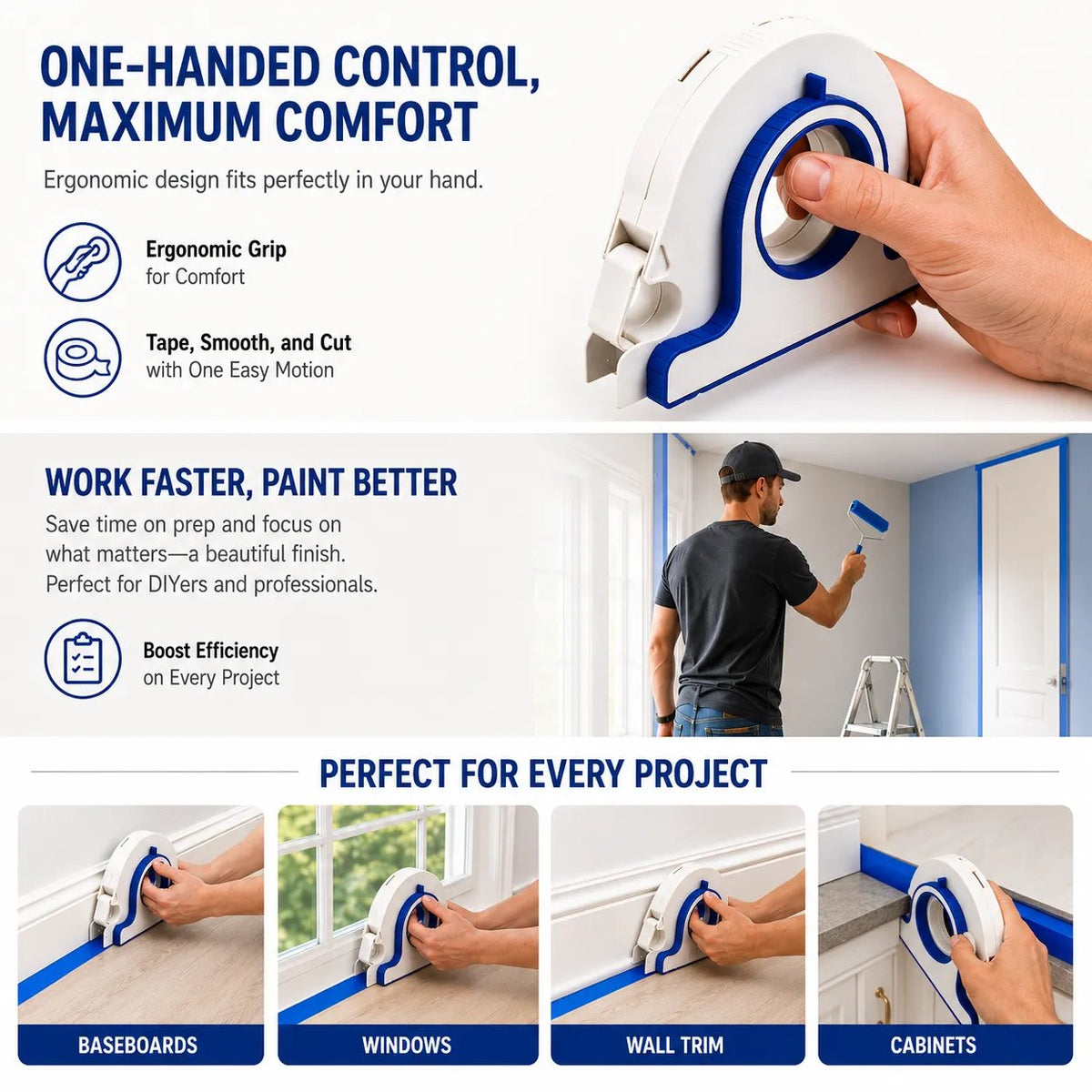 🎉 High-efficiency Painter Masking Tape Applicator